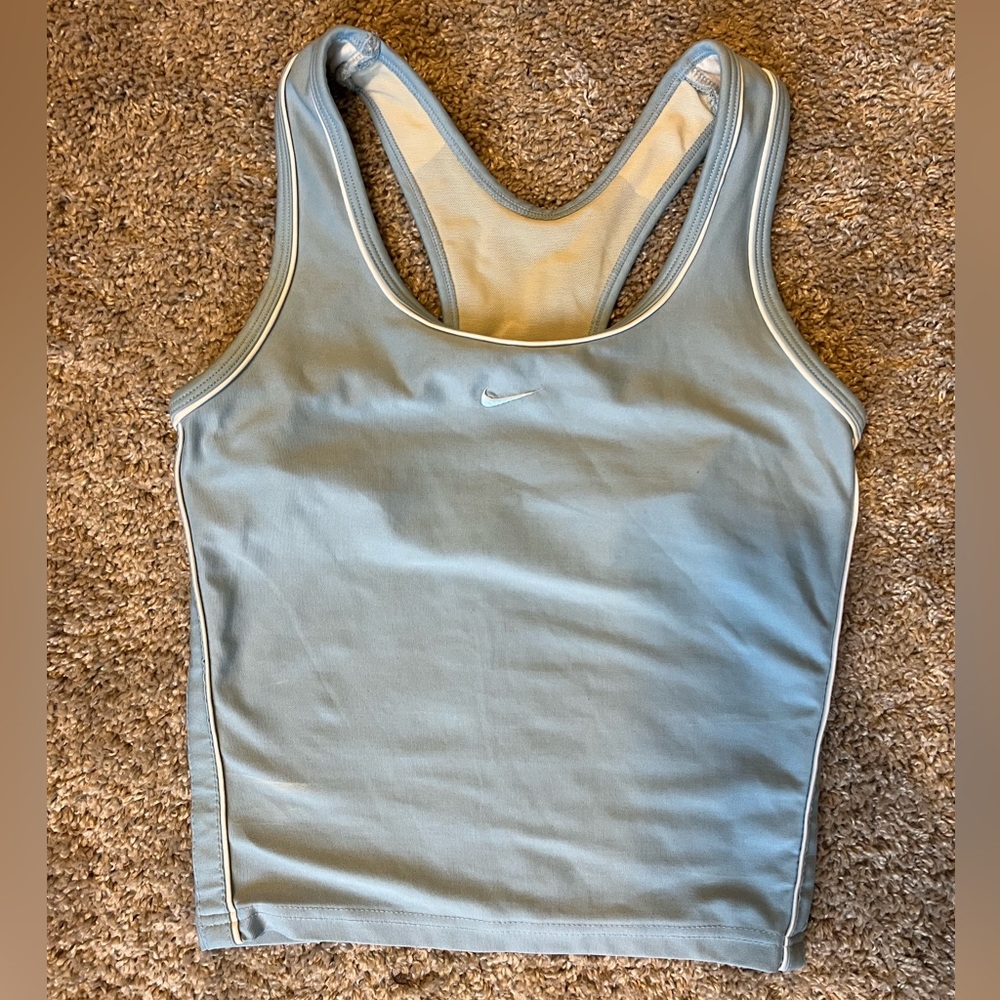 Nike Small Blue Crop Tank Top.